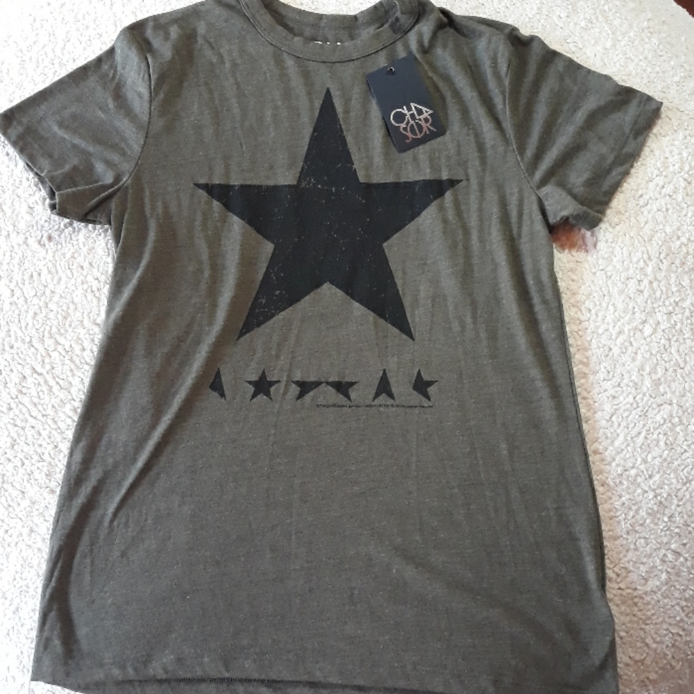 Chaser Tee. Heathered Olive. Size Lg.